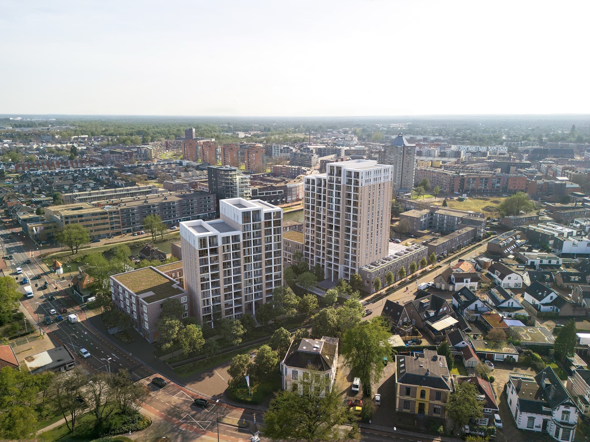 Luchtfoto van Cascade aan de Grift