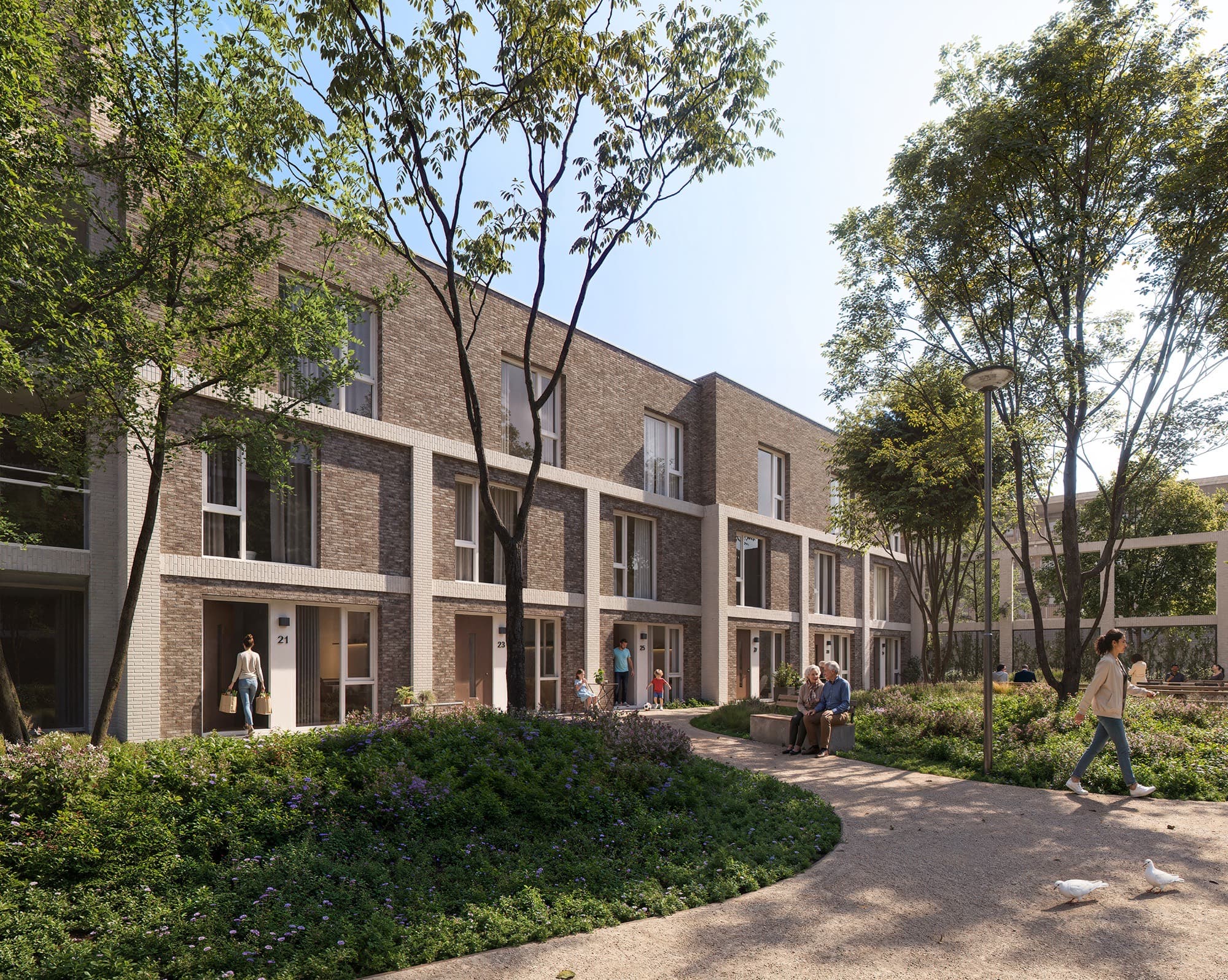 Impressie van de gebouwen van Cascade